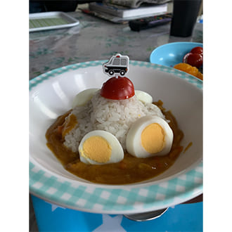 投稿いただいたカレーの盛り付け写真