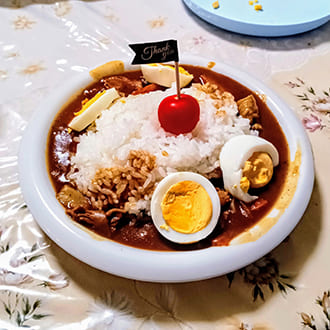 投稿いただいたカレーの盛り付け写真