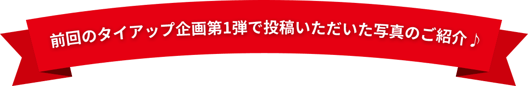 前回のタイアップ企画第1弾で投稿いただいた写真のご紹介♪