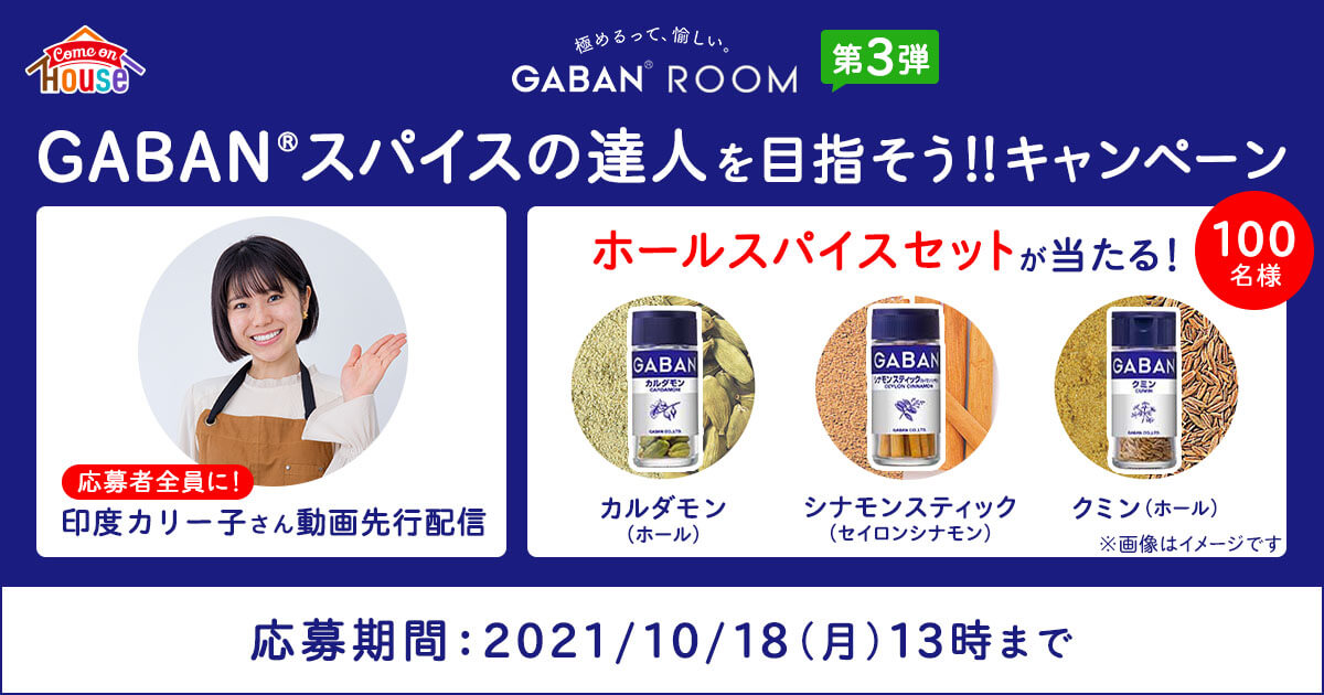 Gaban スパイスの達人を目指そう キャンペーン アクティビティパーク Come On House カモンハウス