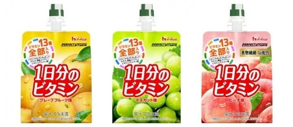 PERFECT VITAMIN 1日分のビタミンゼリー 3種 詰め合わせ PERFECT VITAMIN 1日分のビタミン グレープフルーツ味 PERFECT VITAMIN 1日分のビタミン マスカット味 ERFECT VITAMIN 1日分のビタミン ピーチ味
