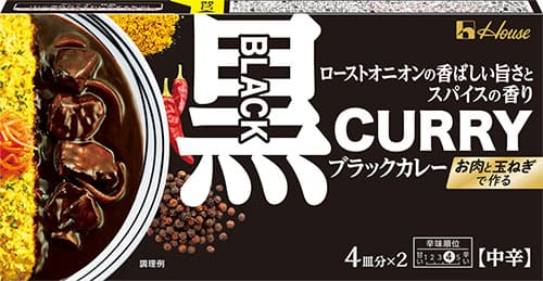 ローストオニオンの香ばしい旨さとスパイスの香り ブラックカレー BLACK CURRY 4皿分x2 【中辛】